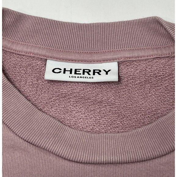 Cherry LA Not An Apple Sweatshirt in Purple - Picture 4 of 5